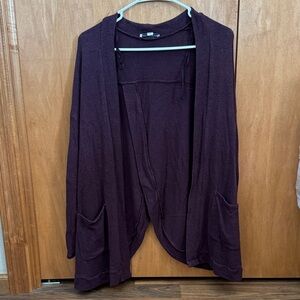 American Eagle Outfitters Deep Purple Cardigan